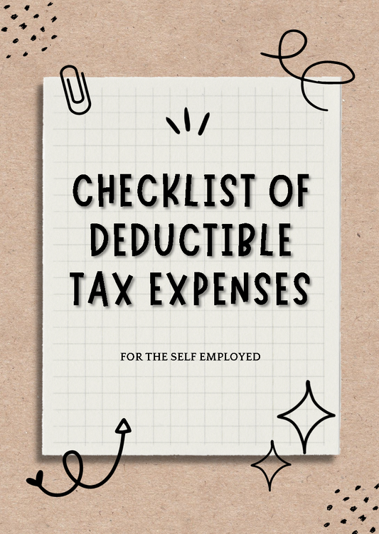 Checklist Of Deductible Tax Expenses (For the Self-Employed)